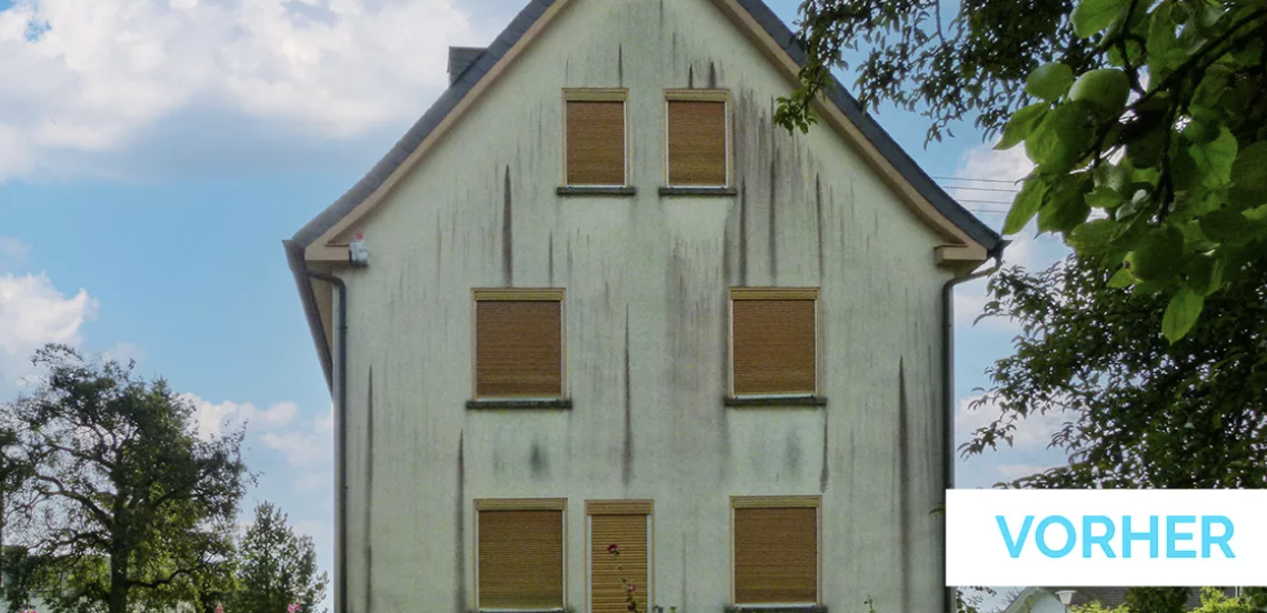 Mehrfamilienhaus Giebelseite – vorher