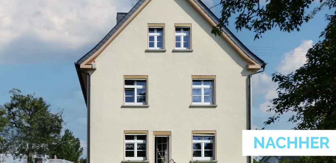 Mehrfamilienhaus Giebelseite – nachher